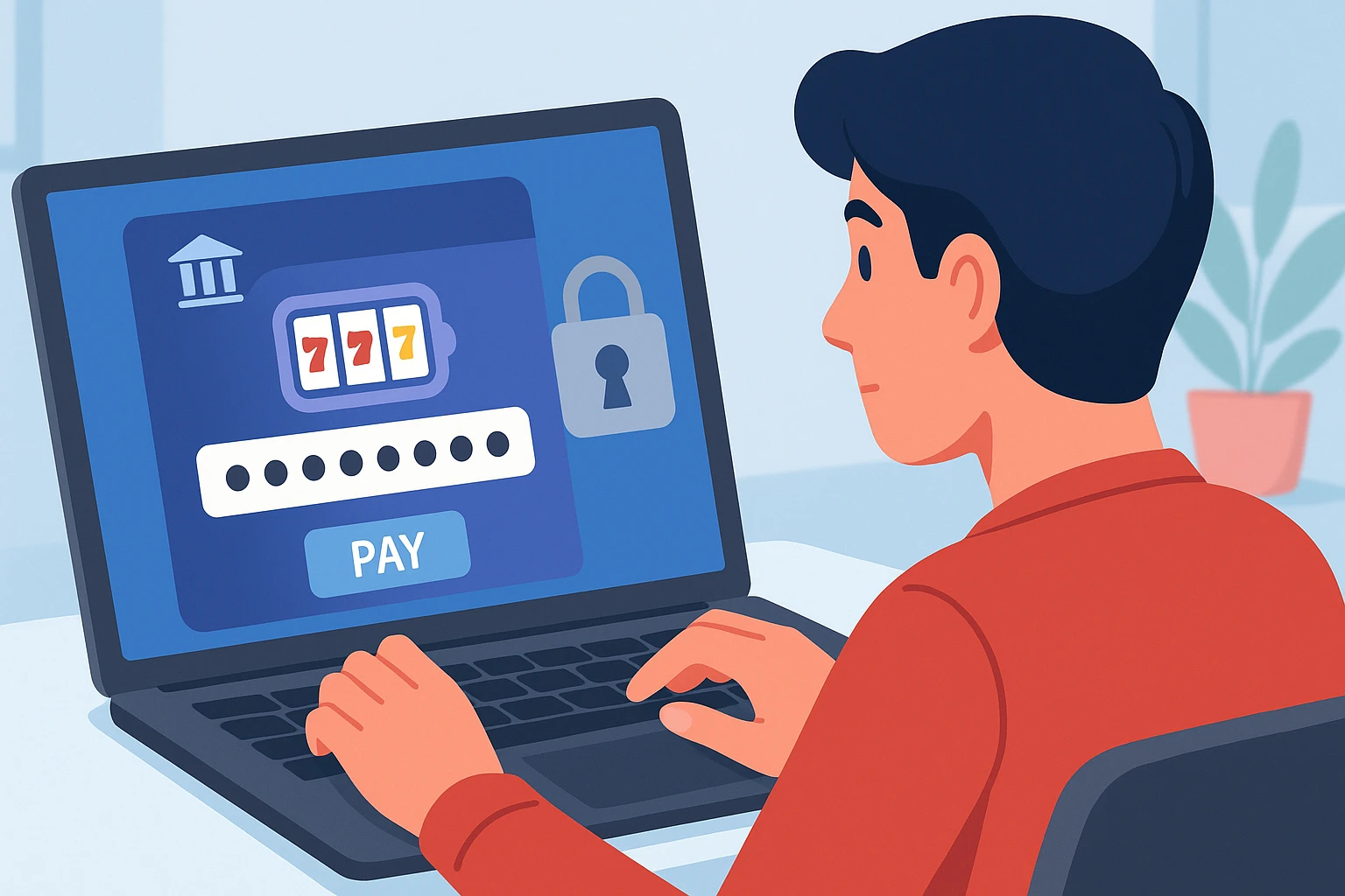 Spieler gibt Paysafecard PIN in Casino ein