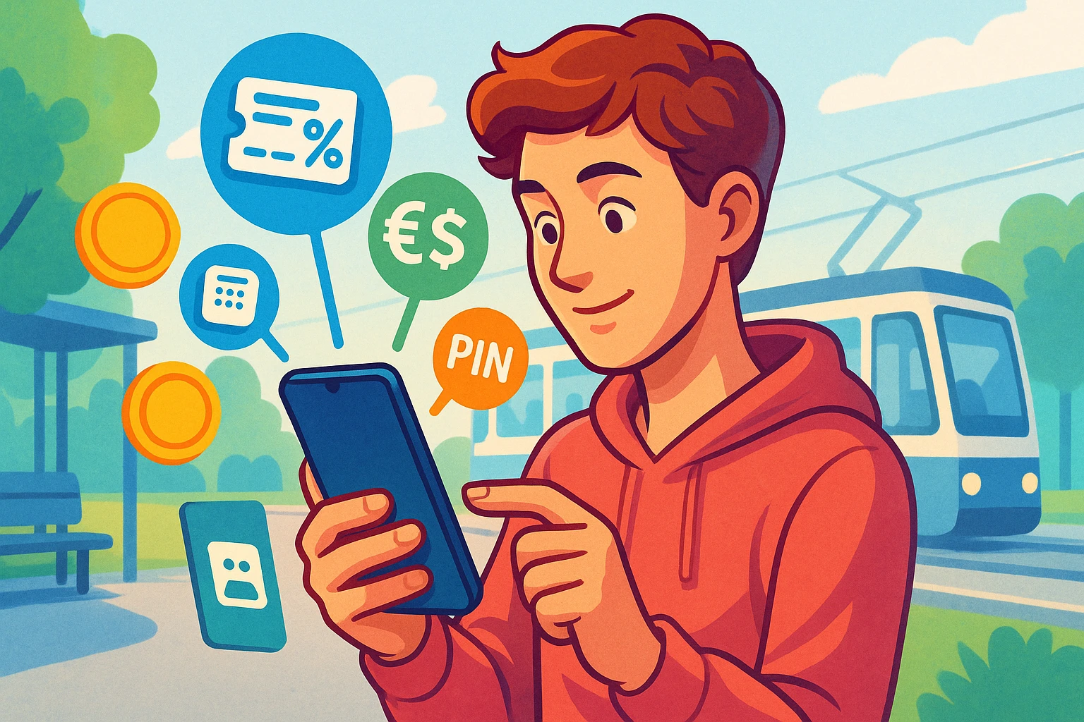 Person nutzt Paysafecard auf dem Smartphone